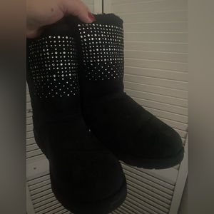 Black Uggs with bling